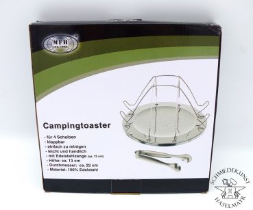 Campingtoaster klappbar mit Zange