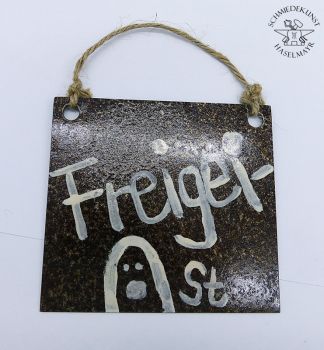 Blechschild mit Spruch "Freigeist"