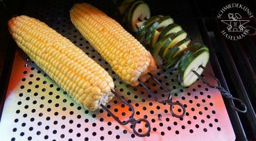 Grillspieß mit zwei Spießen klein 85 mm