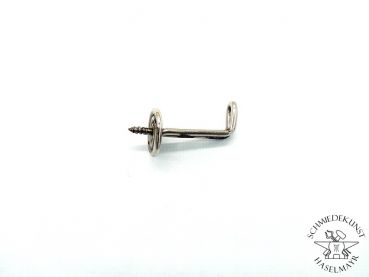 Einschraubhaken vernickelt mit Schneckenmuster Dm 14 mm