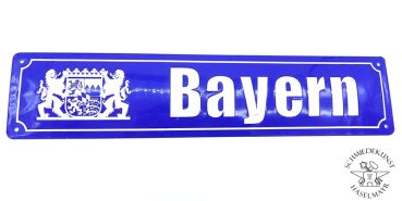 Blechschild "Bayern" mit Bayern-Wappen