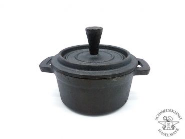 Mini Topf Gusseisen mit Deckel