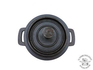 Mini Topf Gusseisen mit Deckel