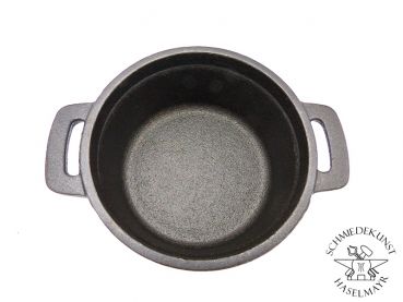 Mini Topf Gusseisen mit Deckel