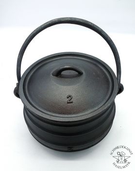 Topf mit geschmiedetem Henkel und Deckel aus Gusseisen 5 l