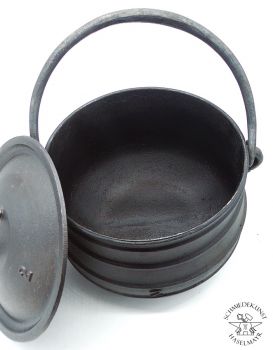 Topf mit geschmiedetem Henkel und Deckel aus Gusseisen 5 l