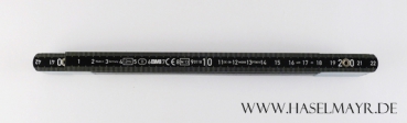 Leichtmetallgliedermaßstab 2 m schwarz