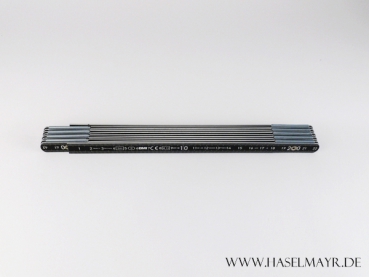 Leichtmetallgliedermaßstab 2 m schwarz