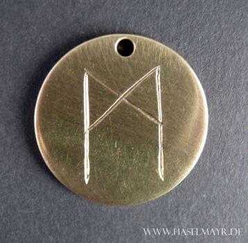 Rune Messing groß: Man/Mannaz/M