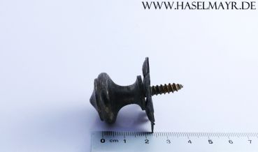 Messingknopf mit Gewinde und Rosette Nr. 3