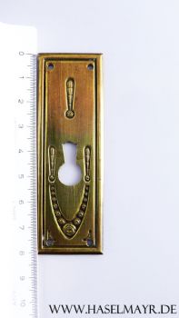 Möbelschild aus Messing mit Schlüsselloch Nr. 9