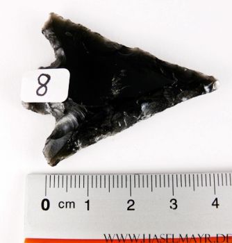 Pfeilspitze/Speerspitze aus Obsidian Nr. 8