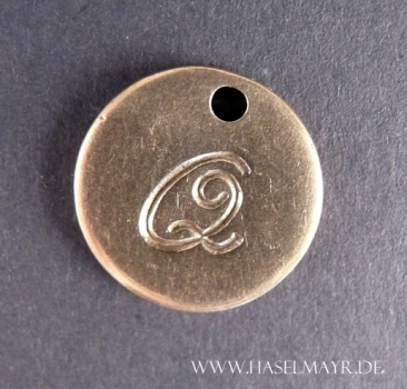 Messing klein: Buchstabe "Q"