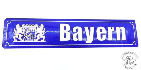 Blechschild "Bayern" mit Bayern-Wappen