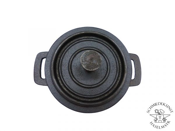 Mini Topf Gusseisen mit Deckel