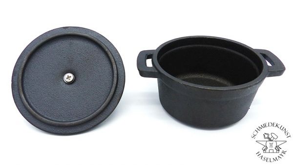 Mini Topf Gusseisen mit Deckel