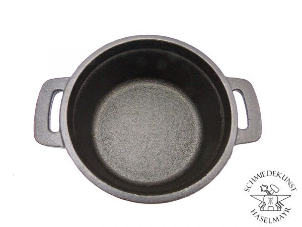 Mini Topf Gusseisen mit Deckel