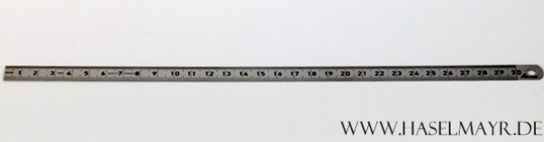 Stahlmaßstab biegsam und schmal
